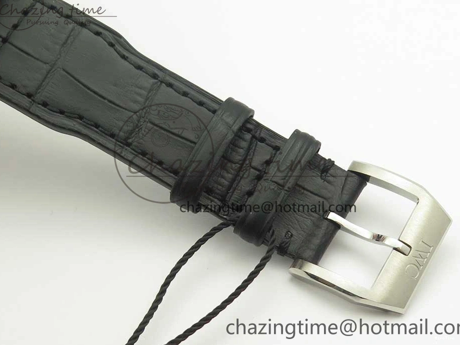 MIROTIME 0126 Pilot Chrono 377725 SS ZF 1:1 Best Edition White Dial on Black Leather Strap A Soft 7183